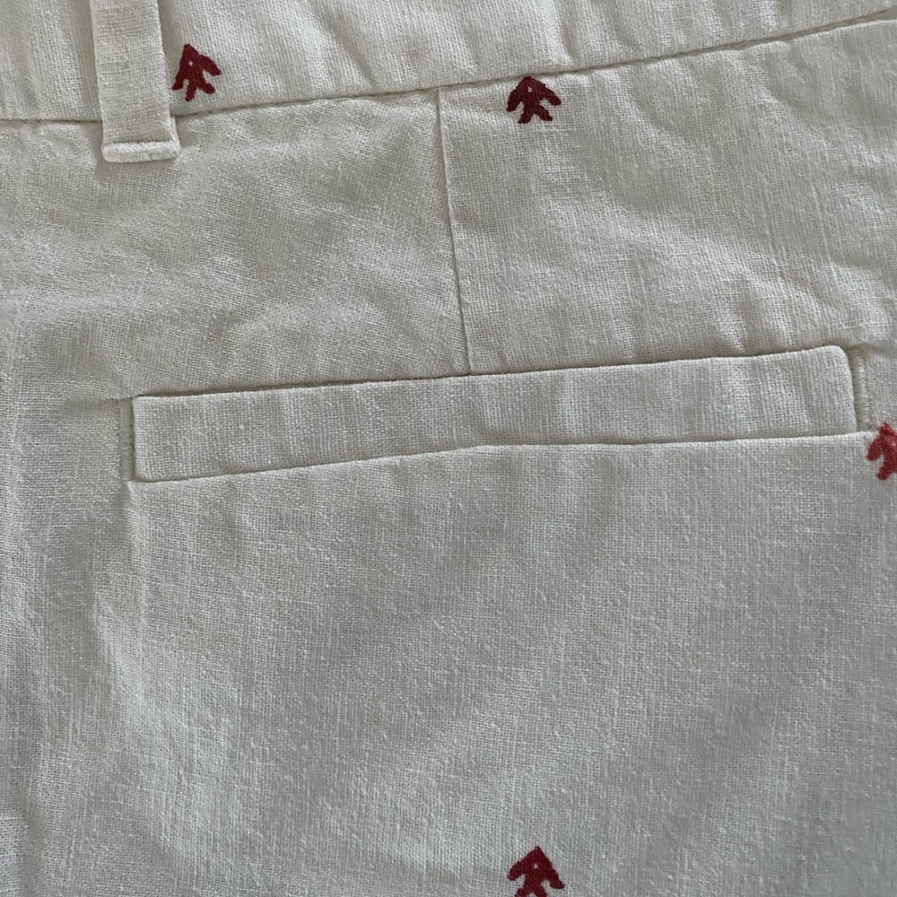 LOFT High Waist White and Orange Shorts - Picture 7 of 11